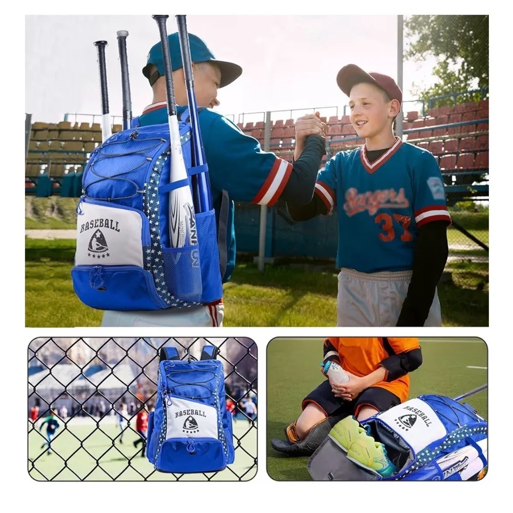 Boys Blue Baseball Backpack